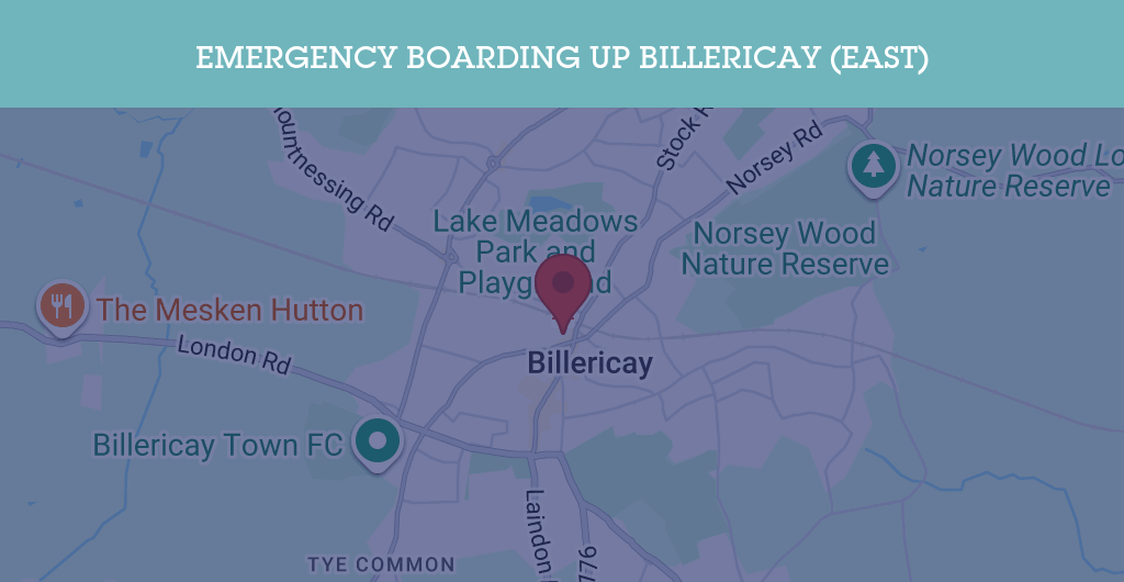 Emergency Boarding Up Services in Billericay (East) - CM11